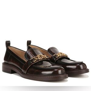 Elegant Brown Loafers with Gold Accent